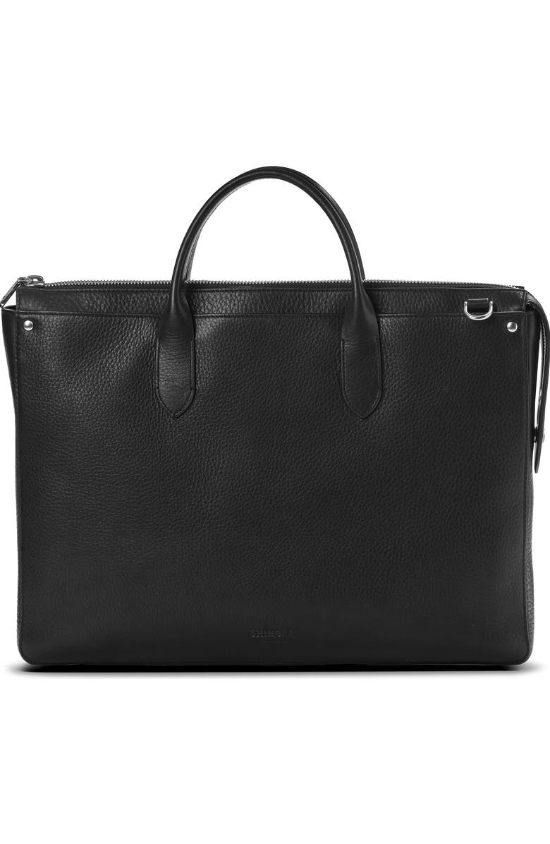 Shinola The Slim Traveler Leather Briefcase, Alternate, color,