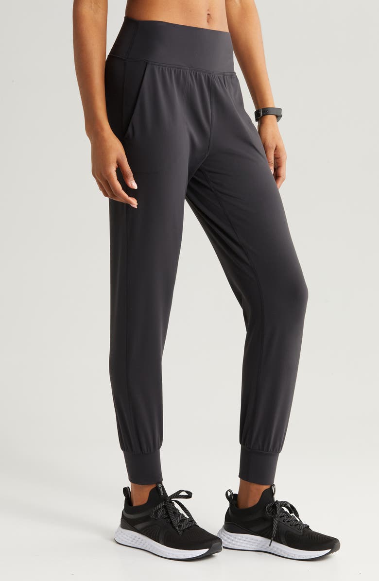 Zella Studio Luxe High Waist Slim Joggers, Alternate, color,