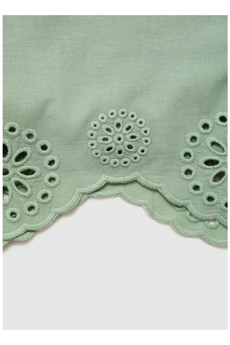 Cotton Eyelet Shorts, Alternate, color, GREEN