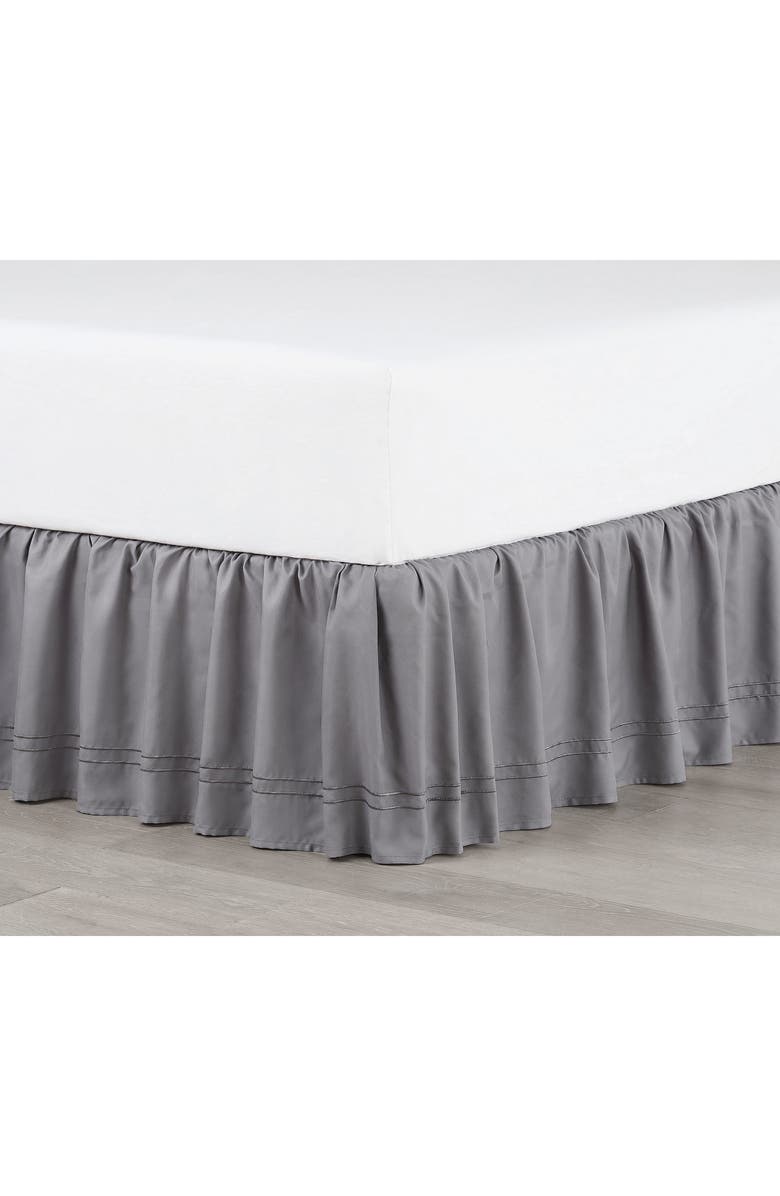 Martex Double Barrata Bedskirt, Main, color, Grey