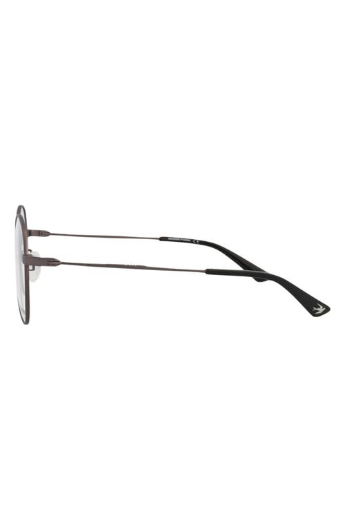 Alexander Mcqueen Mcqueen 52mm Round Optical Frames In Ruthenium Transparent
