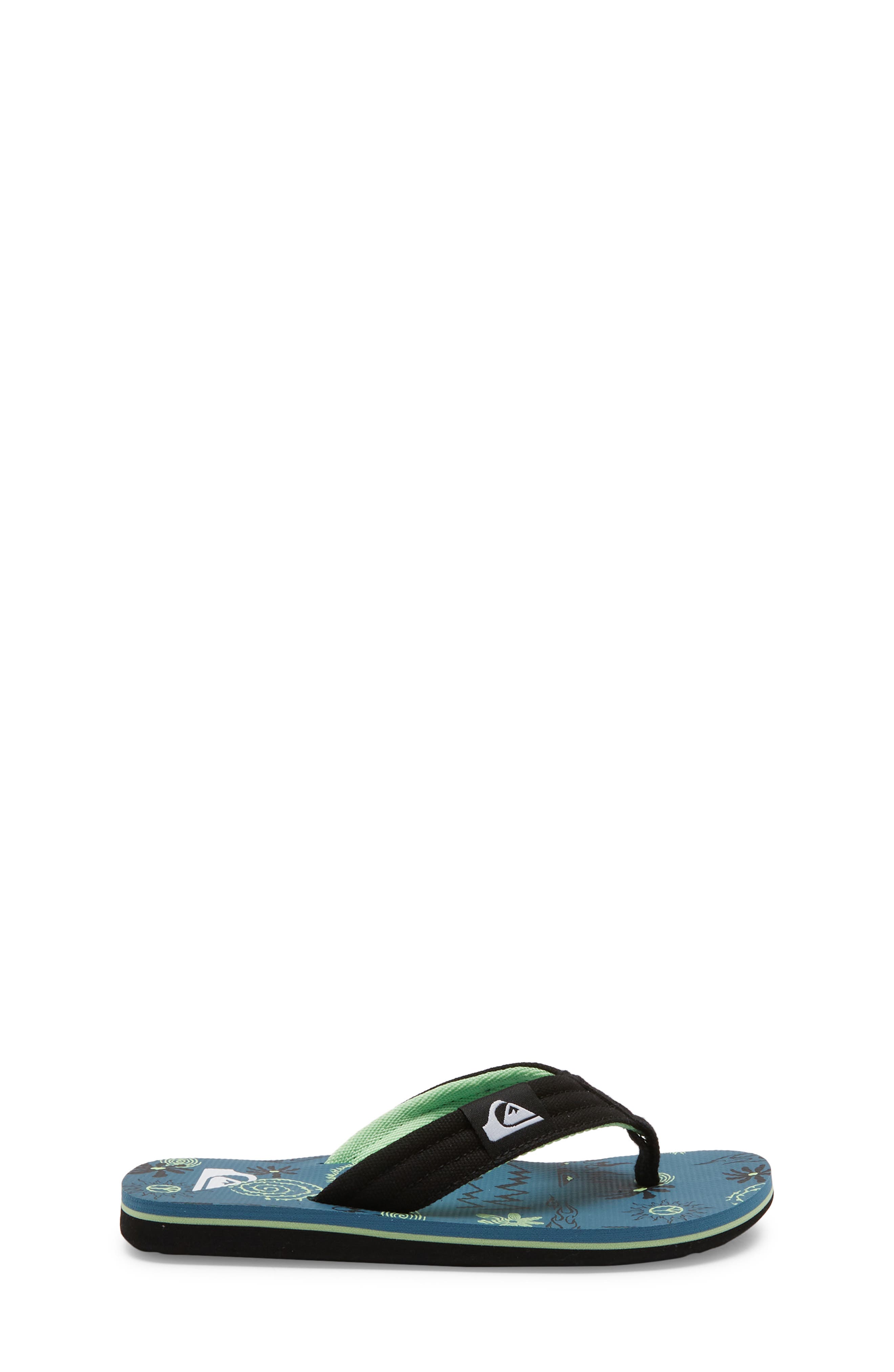 Kids' Molokai Layback II Flip Flop, Alternate, color, BLACK/ BLUE/ GREEN