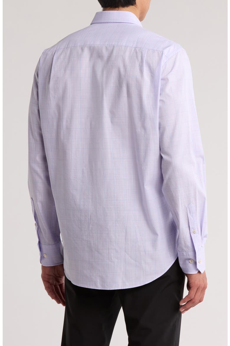 Plaid Pima Cotton Dobby Sport Shirt, Alternate, color, LILAC