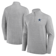 FANATICS Men's Fanatics Heather Gray Dallas Cowboys Clutch Quarter-Zip Pullover