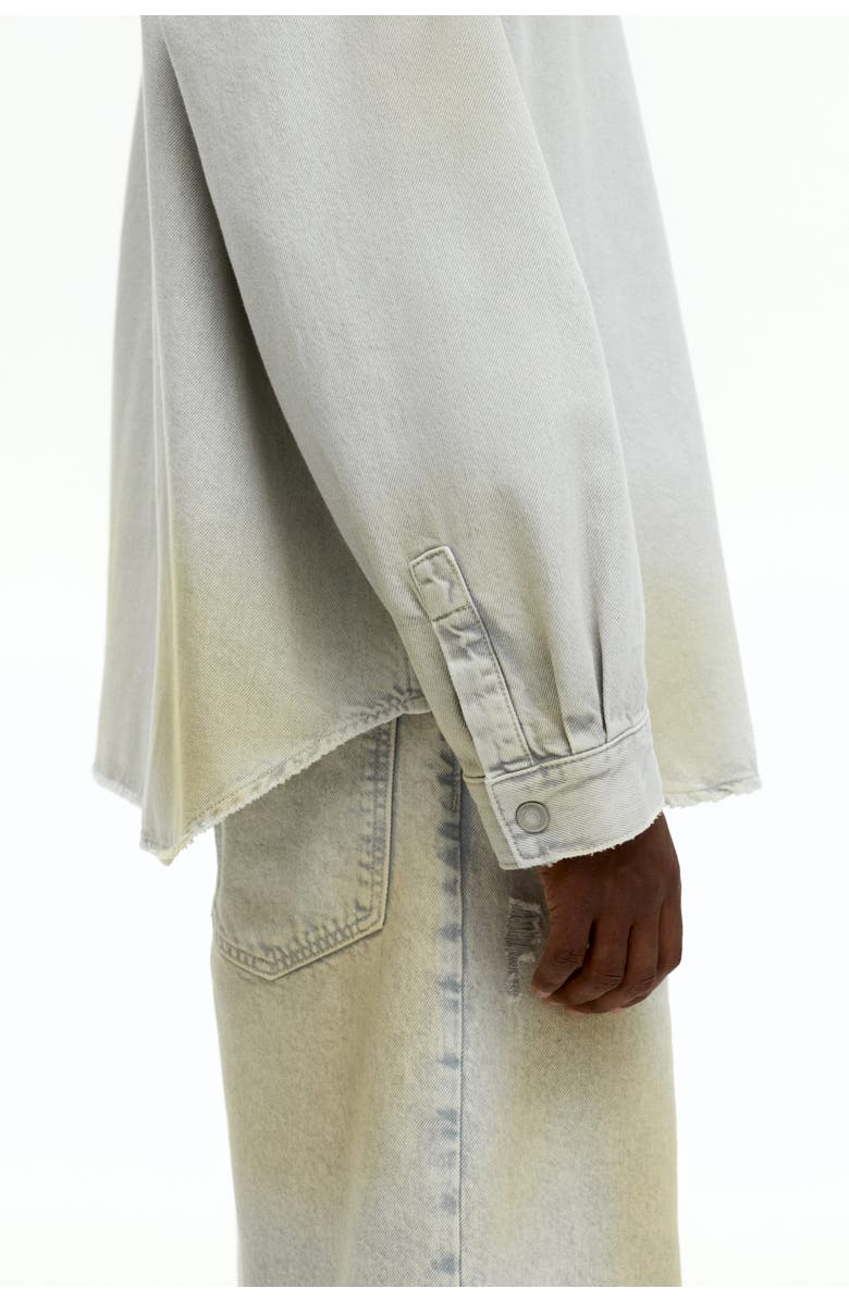 H&M Oversized Fit Denim Shirt, Alternate, color, Pale Denim Blue