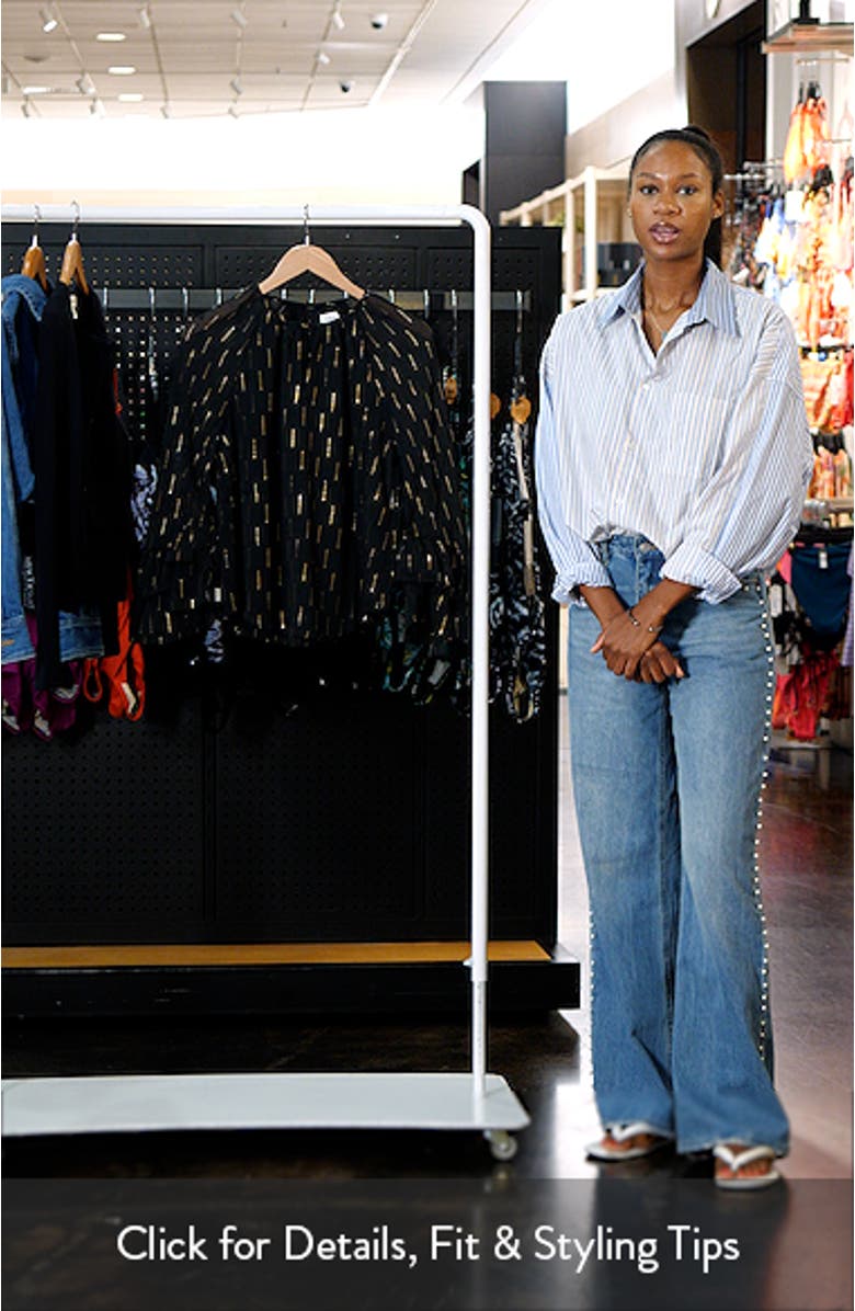 Metallic Tiered Sleeve Top, sales video thumbnail