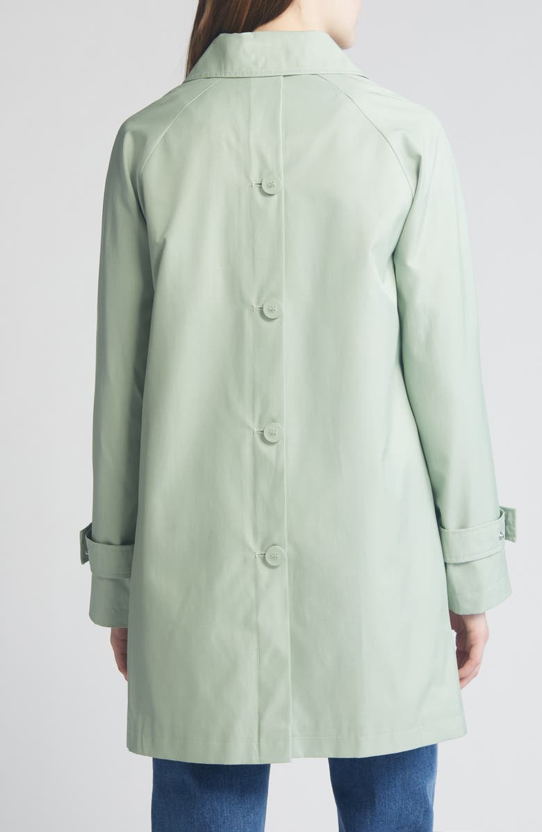 Via Spiga Balmacain Water Repellent Cotton Blend Coat, Alternate, color, Pistachio