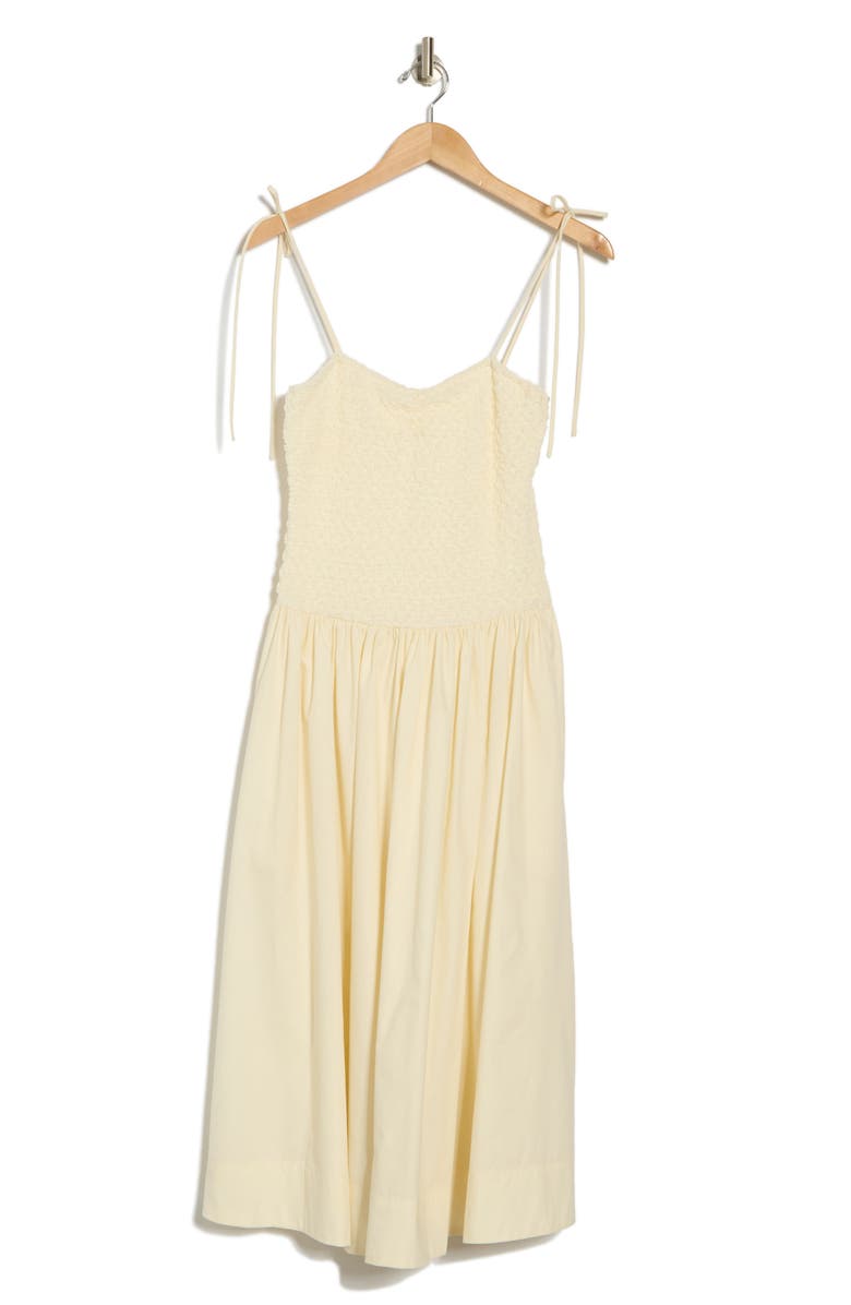 Tied Strap Drop Waist Midi Dress