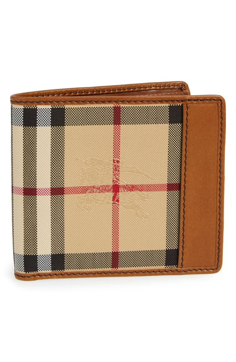 Burberry Horseferry Check Billfold Wallet, Main, color, 