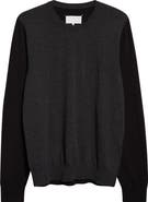 Maison Margiela Colorblock Wool Crewneck Sweater