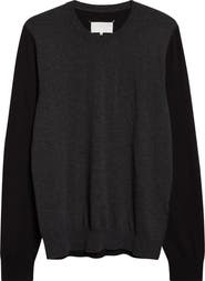 Maison Margiela Colorblock Wool Crewneck Sweater