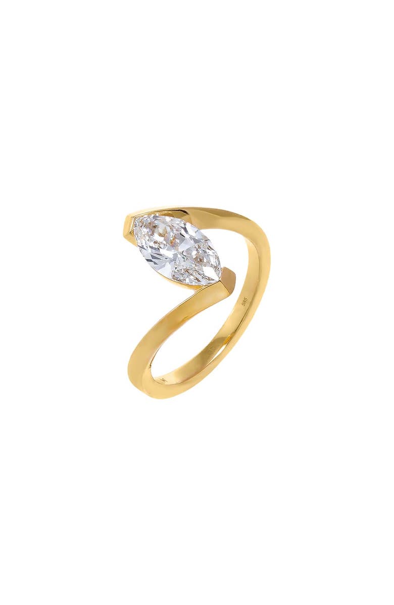 BY ADINA EDEN Lab Grown Diamond Floating Marquise Ring 14K, Main, color, 14K Gold