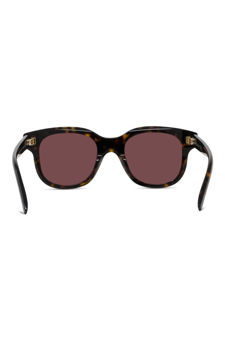 49mm City Geometric Sunglasses, Alternate, color, DARK HAVANA / BORDEAUX