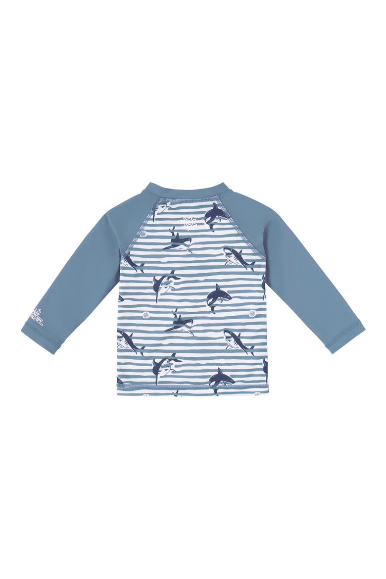 Zippy Long Sleeve Sun & Swim Shirt, Alternate, color, Shark Stripe