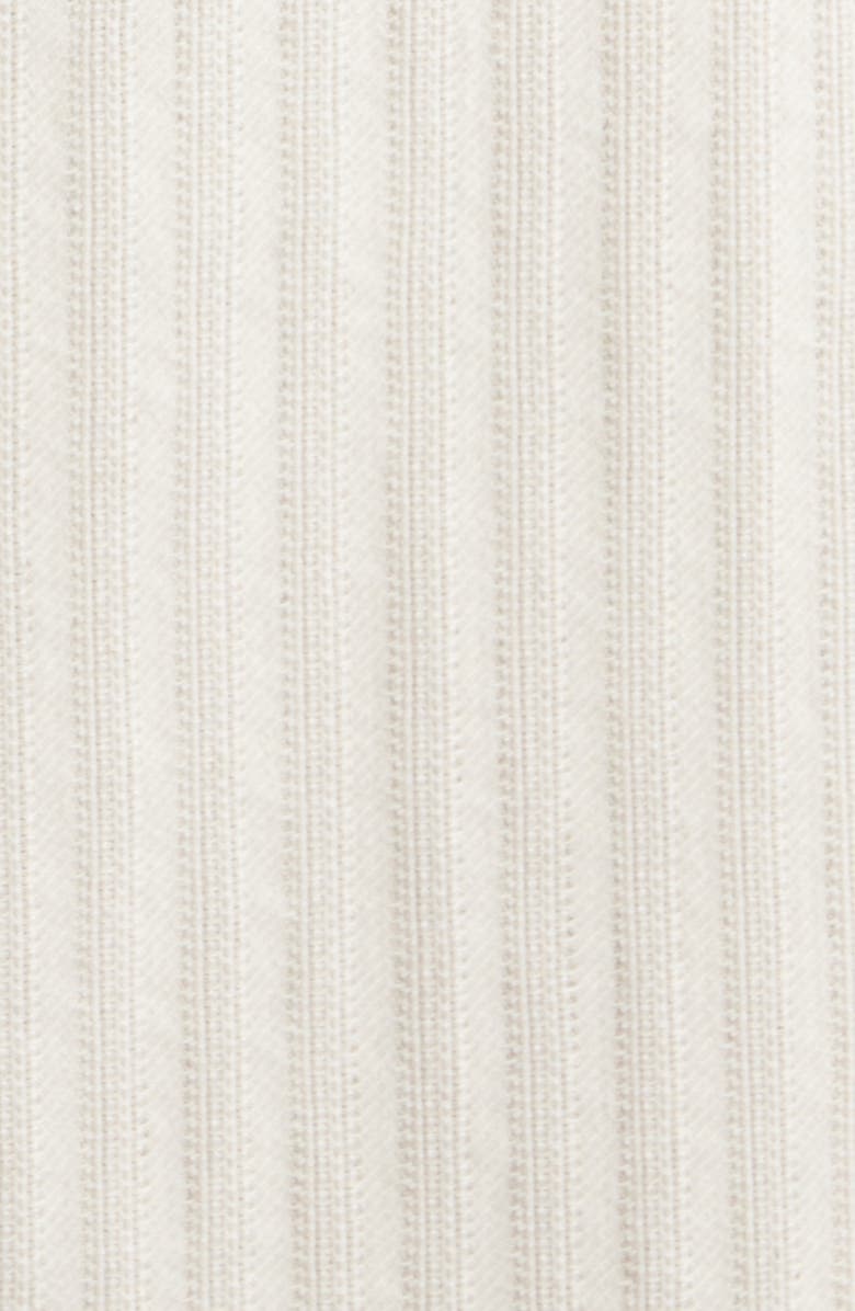 FRAME Jacquard Stripe Cotton & Linen Blend Camp Shirt, Alternate, color, White Sand