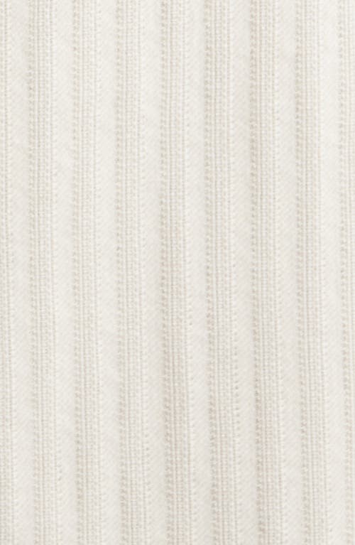 Frame Jacquard Short Sleeve Button Front Shirt In White Sand