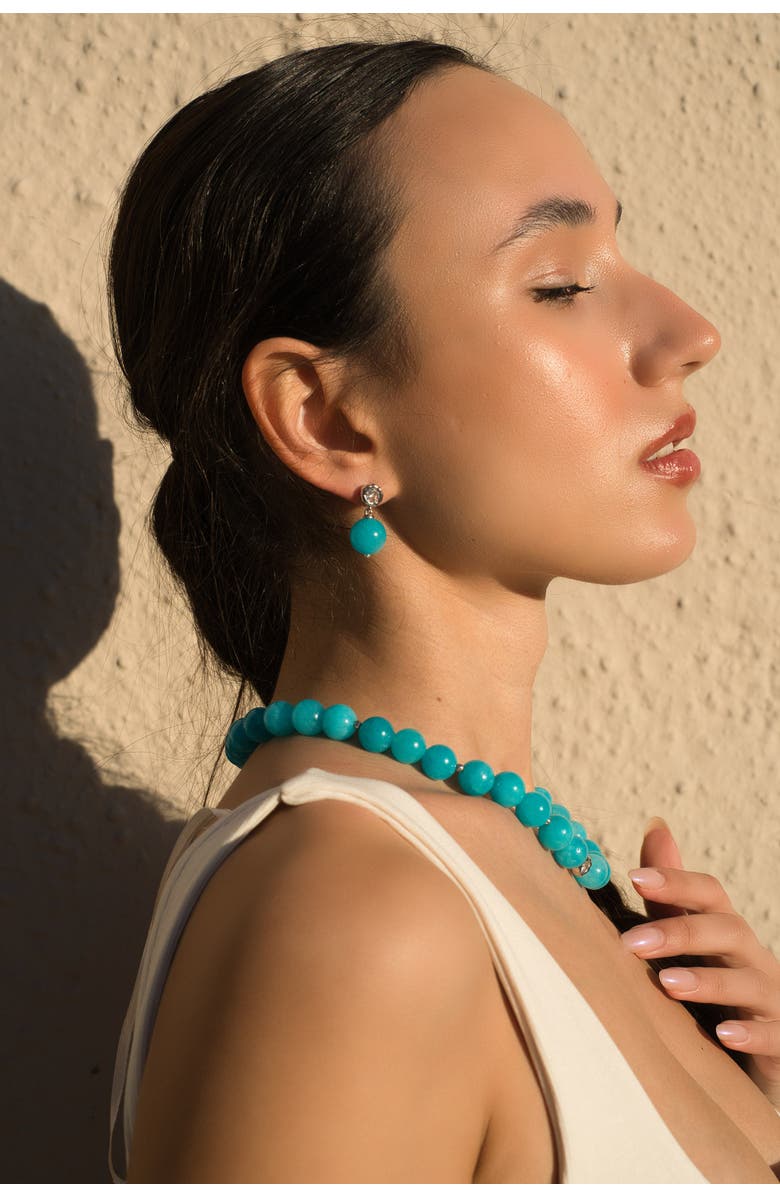 Classicharms Gia Amazonite Bead Drop Earrings, Alternate, color, 