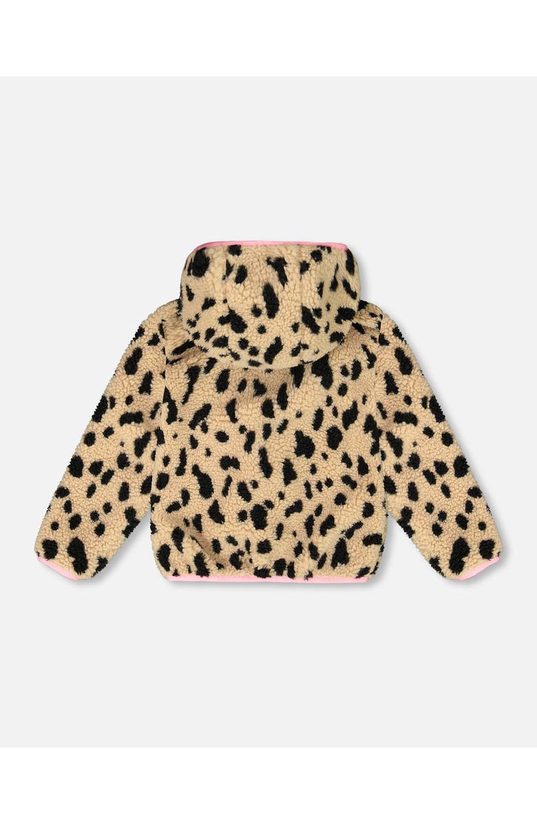 Deux par Deux Reversible Mid-Season Jacket Leopard, Alternate, color, Mint Green