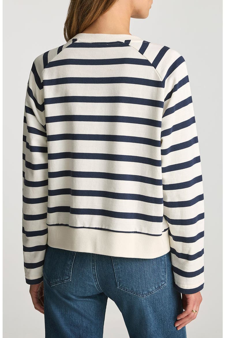 Stripe Raglan Cotton Sweatshirt, Alternate, color, BLACK IRISH STRIPE