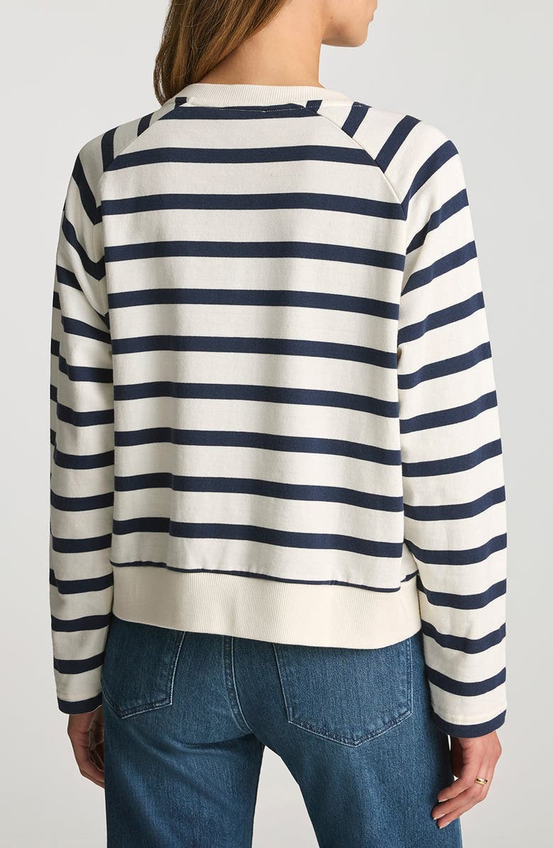 Mavi Jeans Stripe Raglan Cotton Sweatshirt, Alternate, color,