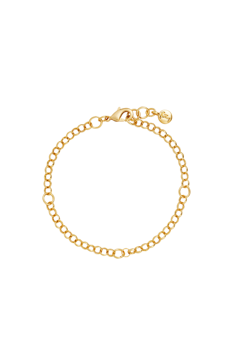 Fable England Lucky Clover & Pearl Charm Bracelet, Alternate, color, Gold