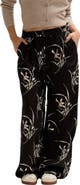 Lily and Lionel London Lillibet Wide Leg Large Floral Print Trouser