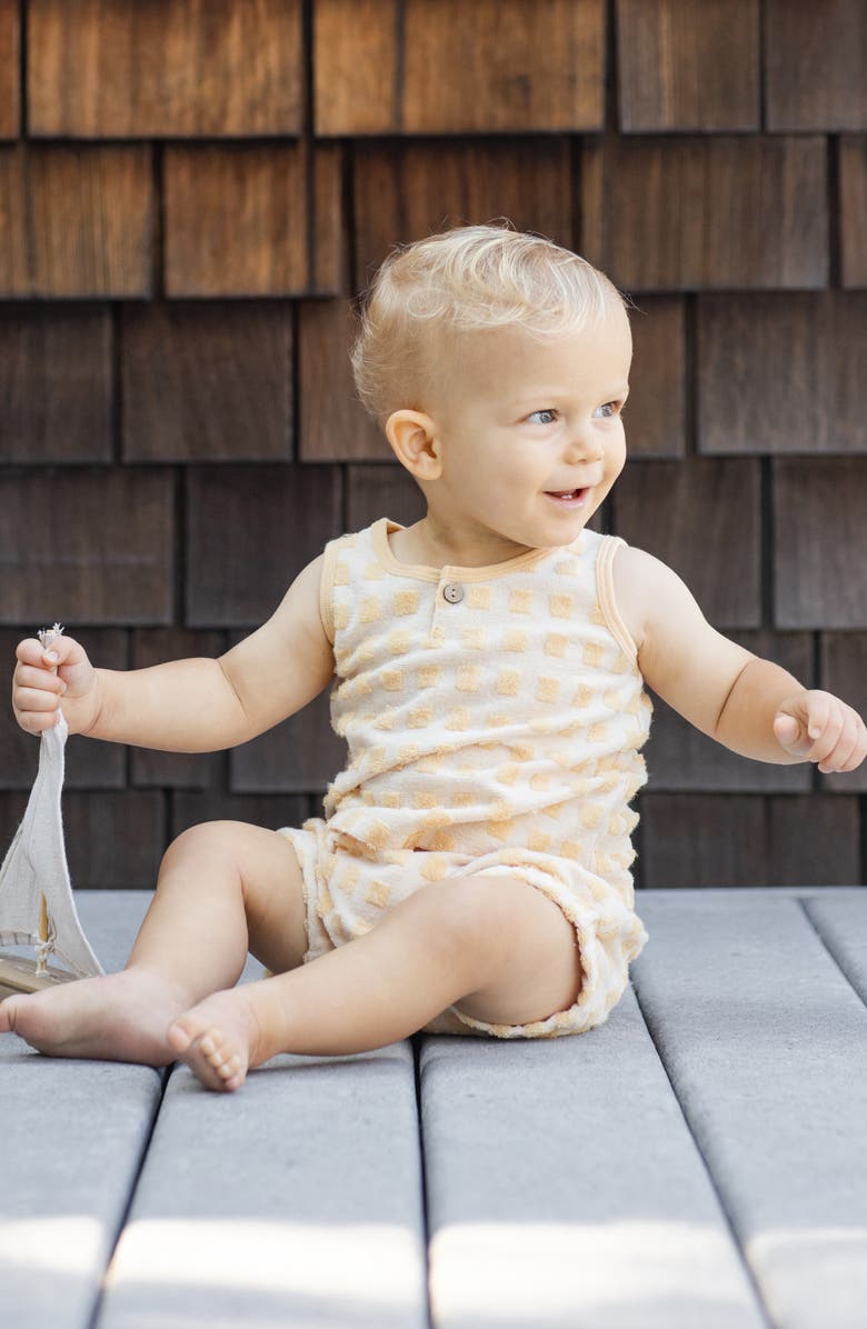 Rylee + Cru Terry Cloth Tank & Shorts Set, Alternate, color, Butterscotch