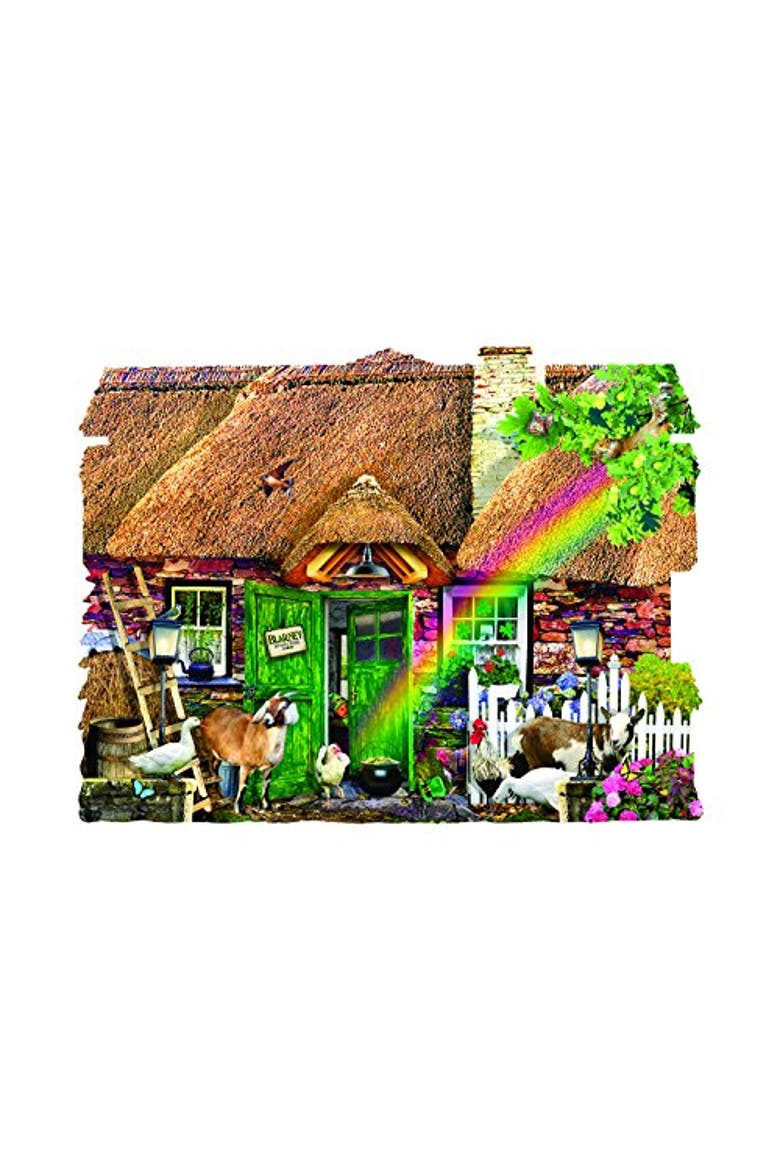 Irish Cottage 1000 piece Jigsaw Puzzle for Adults Special Shape, Alternate, color, Multicolor