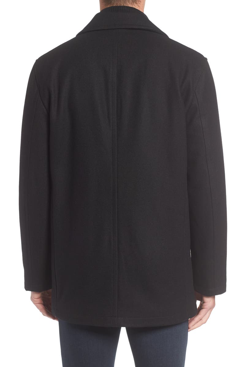Marc New York Burnett Wool Blend Peacoat with Front Insert, Alternate, color, 