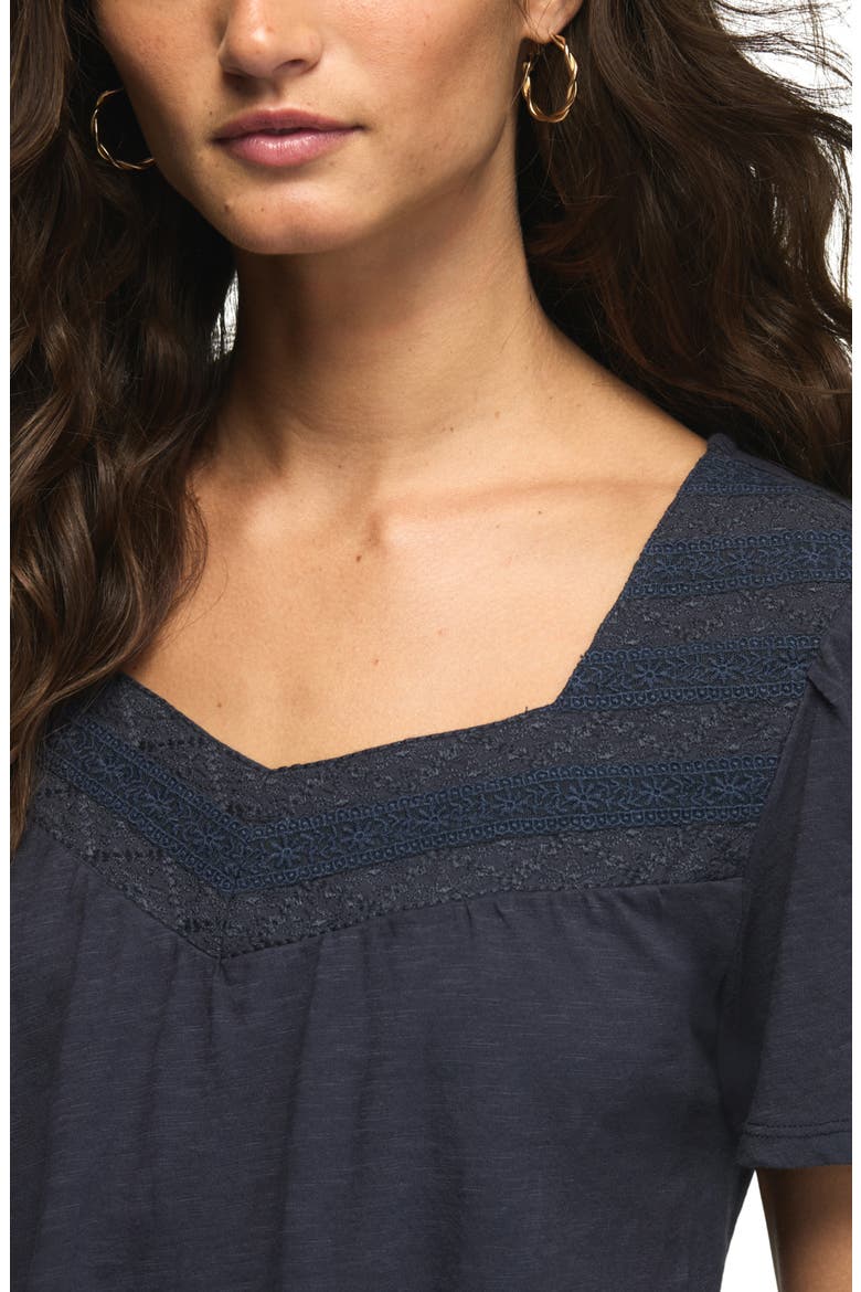 Embroidered Yoke T-Shirt, Alternate, color, OMBRE BLUE