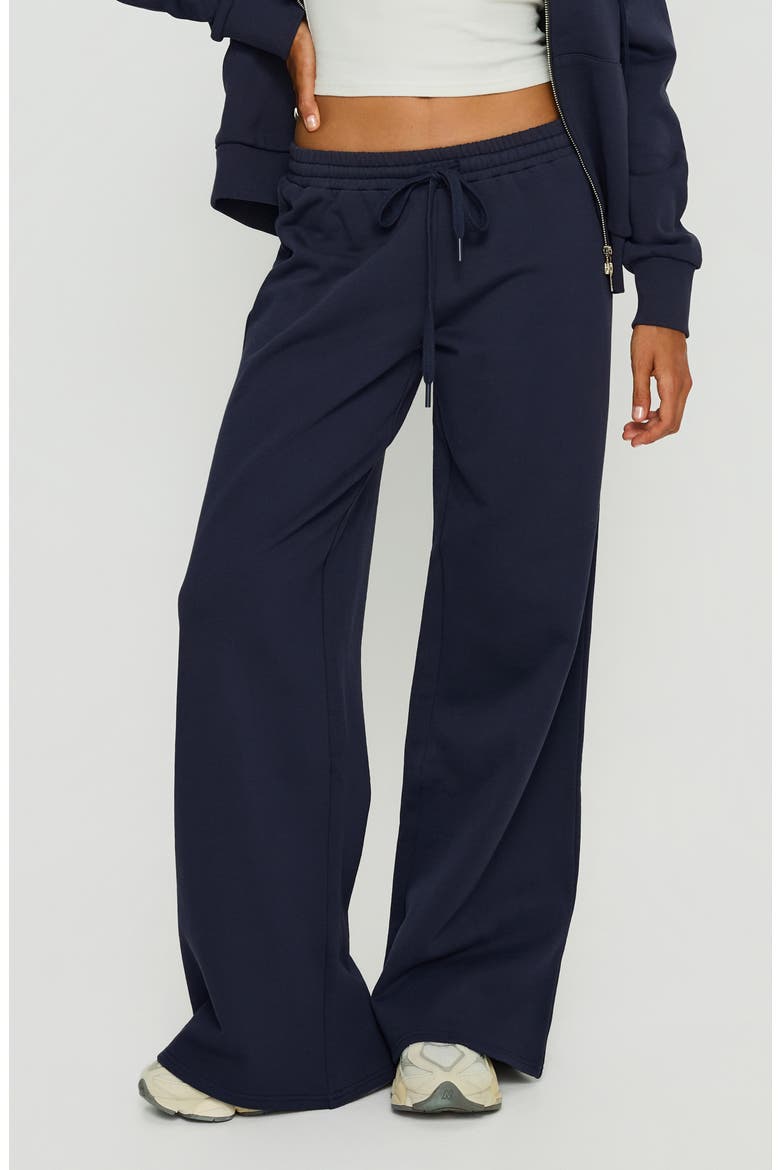Summits Mid Rise Flare Track Pants, Main, color, NAVY