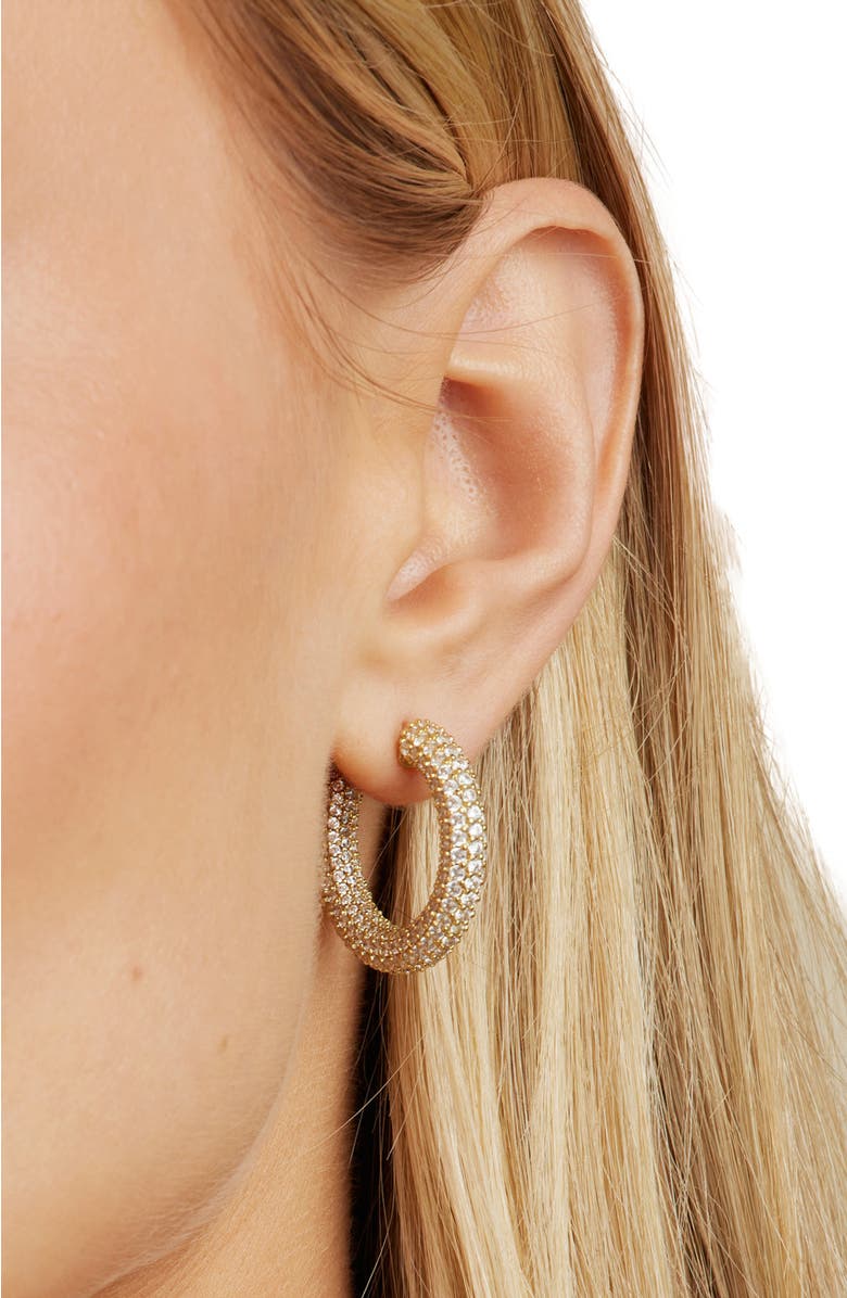 Untamed Petals Alex Crystal Hoops, Alternate, color, Gold