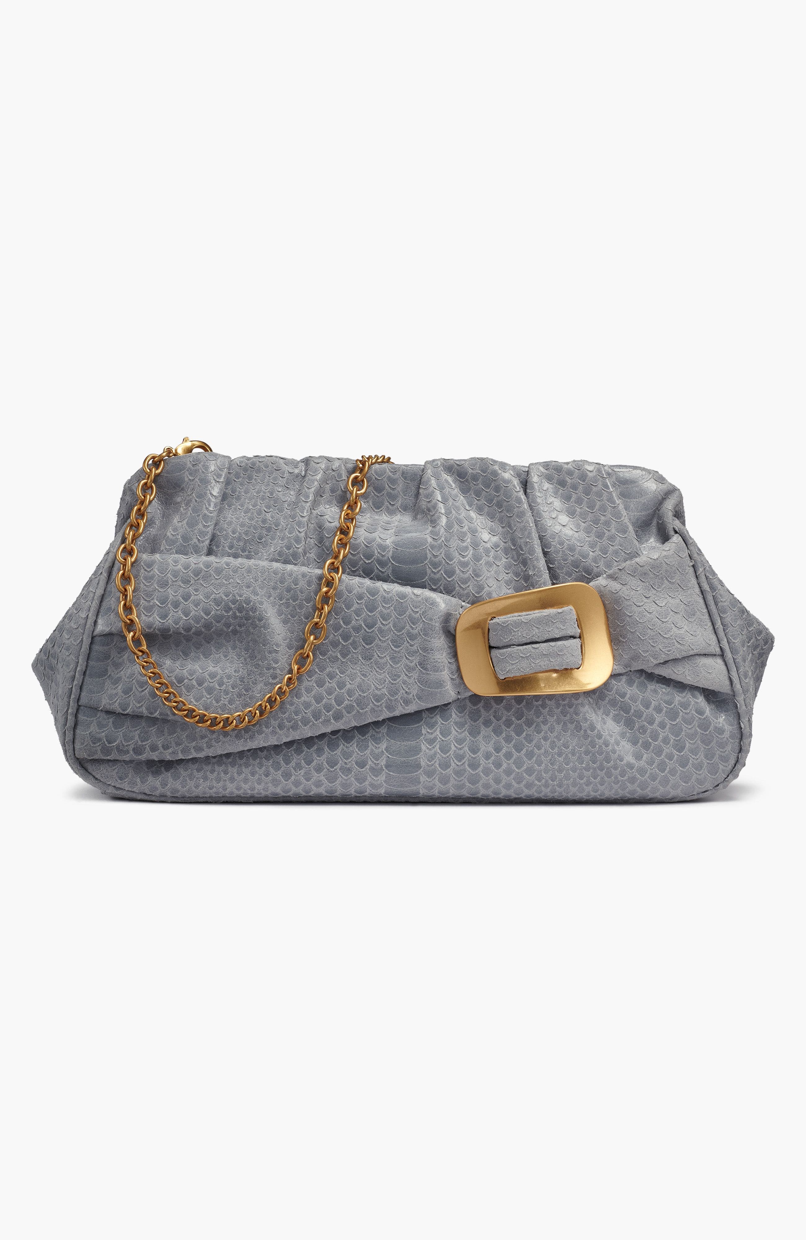 Donna Karan New York Bella Clutch, Main, color, Sky Grey