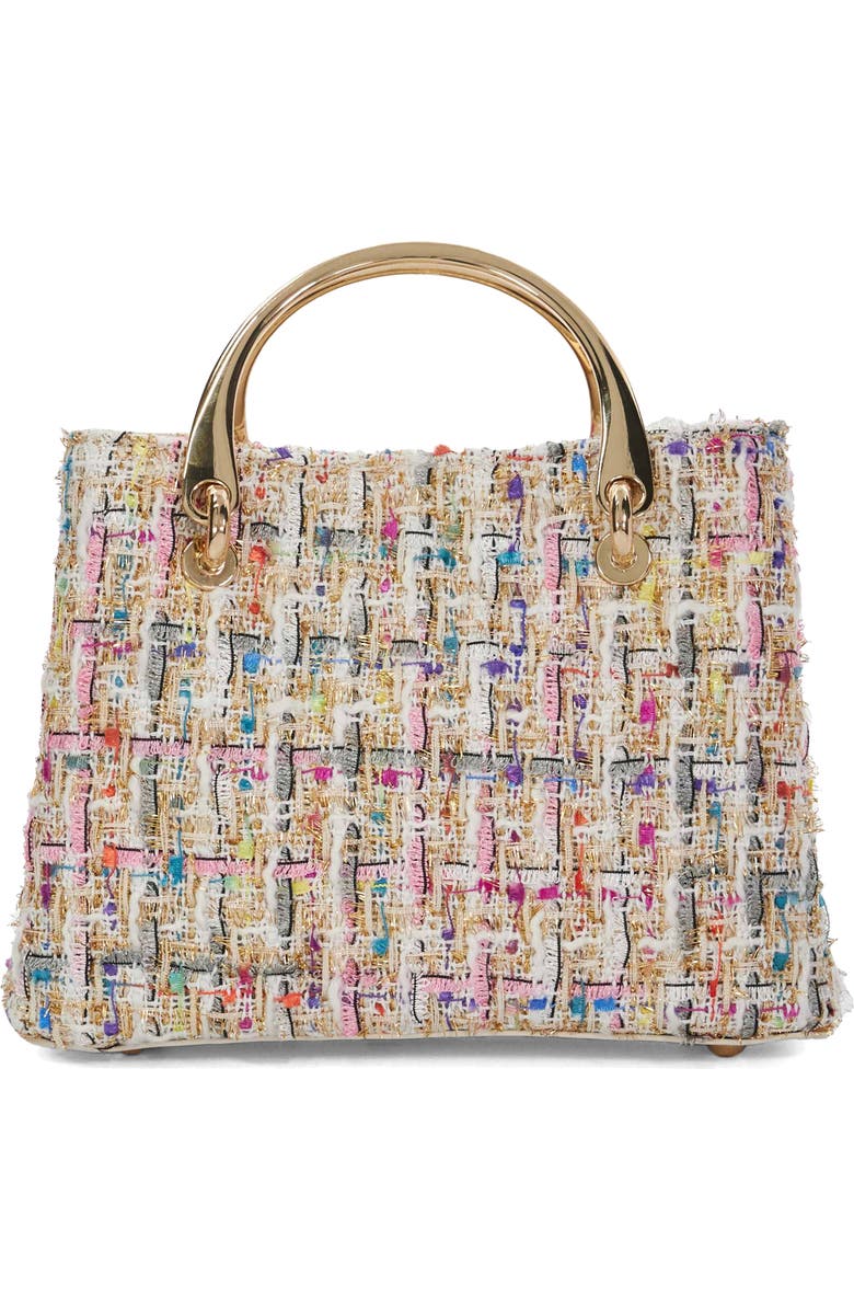 Dune London Dinkydorrien Tweed Top Handle Bag, Alternate, color,