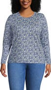 Lands' End Supima Cotton Long Sleeve Crewneck T-Shirt
