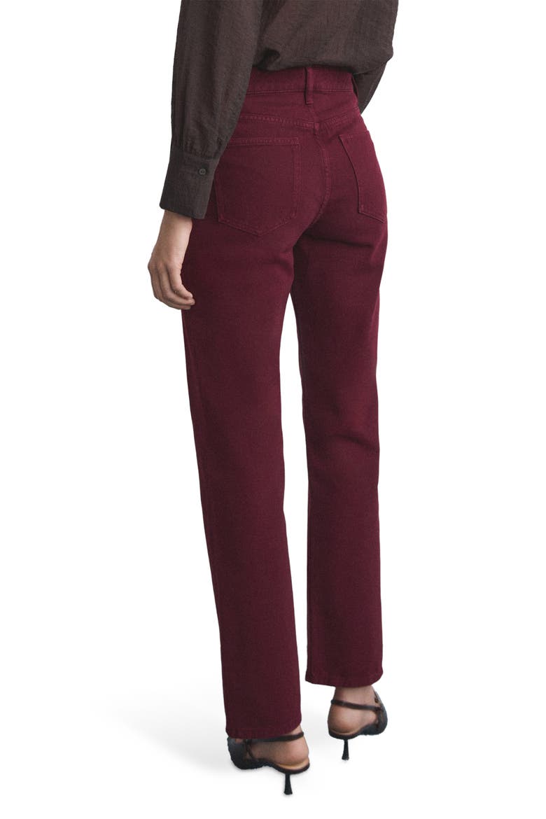 Matilda Mid Rise Straight Leg Jeans, Alternate, color, WINE