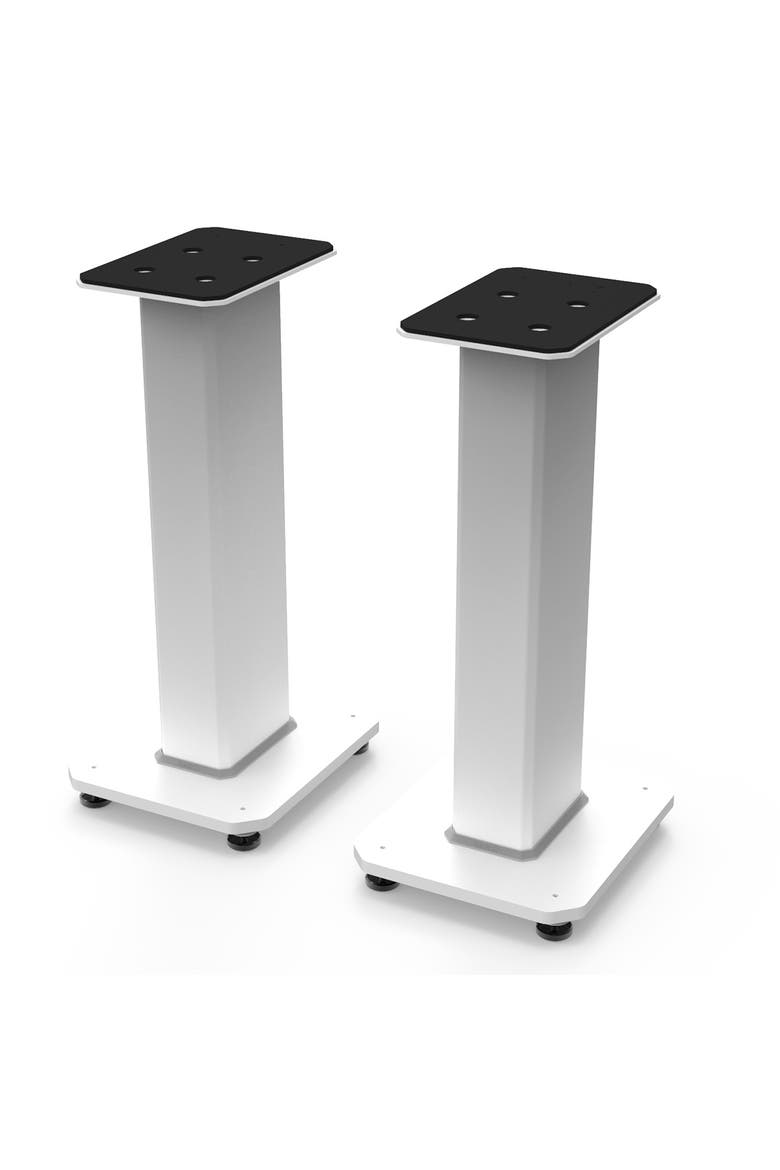 SX22 22" Tall Fillable Speaker Stands with Isolation Feet - Pair, Main, color, White