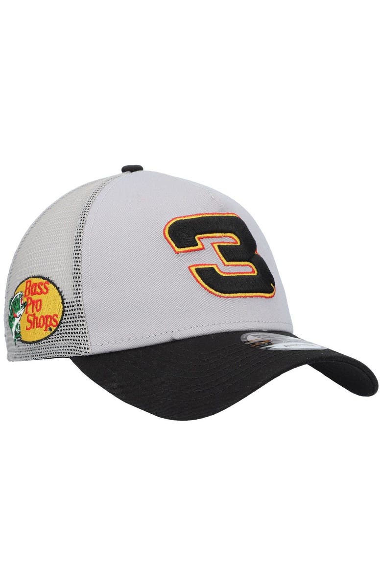 New Era Men's New Era Gray Dale Earnhardt Jr. Bass Pro Shops Side Hit Adjustable Trucker Hat, Main, color,