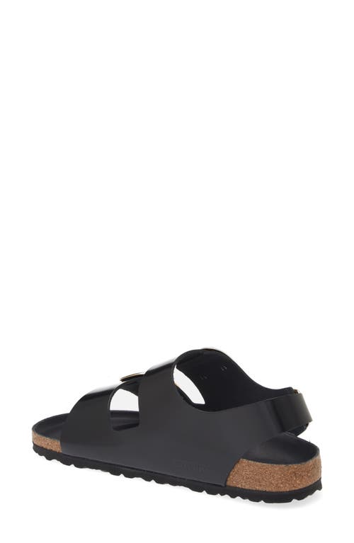 Birkenstock Milano Big Buckle Slingback Sandal In Black