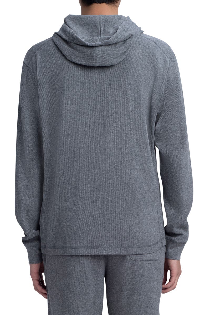 Bugatchi Comfort Knit Cotton Hoodie, Alternate, color, Charcoal