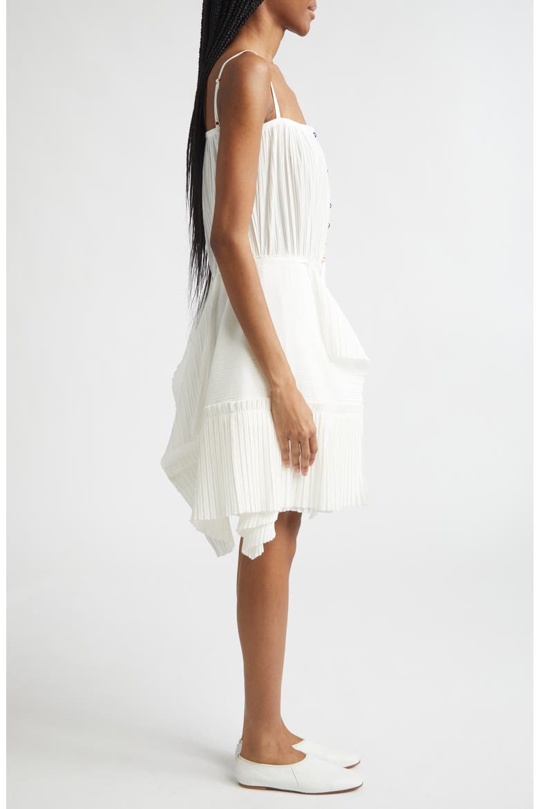 Pleated Asymmetric Dress, Alternate, color, IVORY