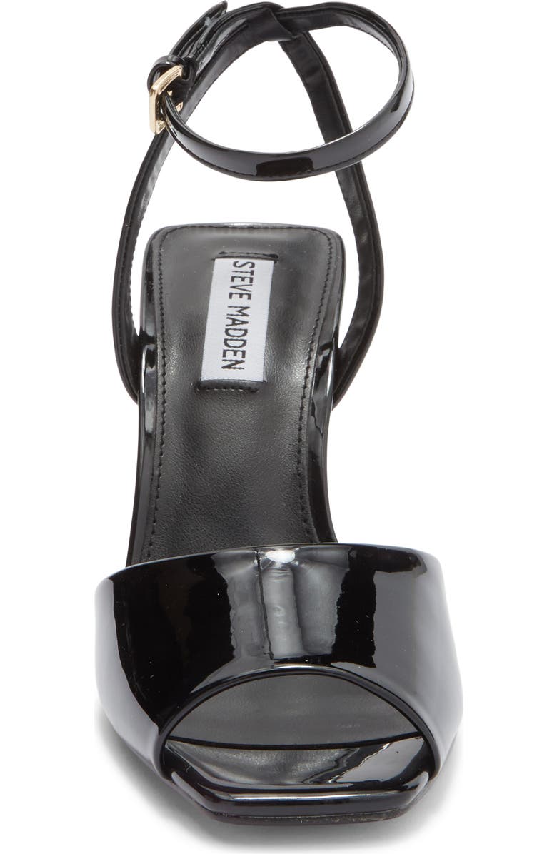 Steve Madden Leesha Patent Ankle Strap Sandal, Alternate, color, Black Patent
