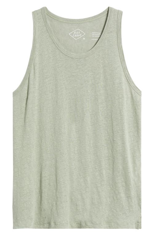 Alex Crane  Linen Tank In Green
