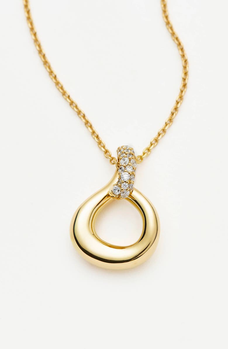 Missoma Molten Snow Twisted Pendant Necklace, Alternate, color, Gold