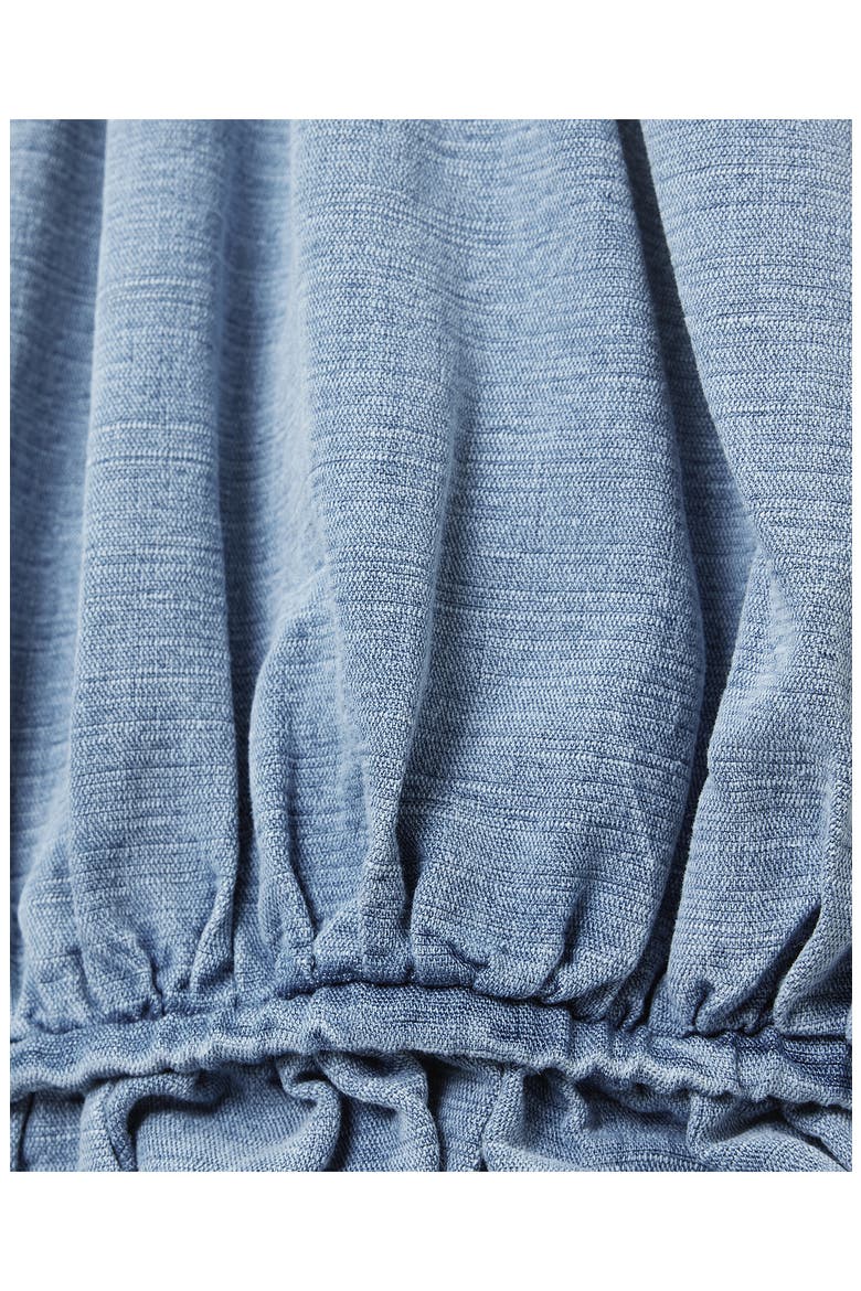 Remy Gathered Tie Front Denim Top, Alternate, color, LIGHT BLUE