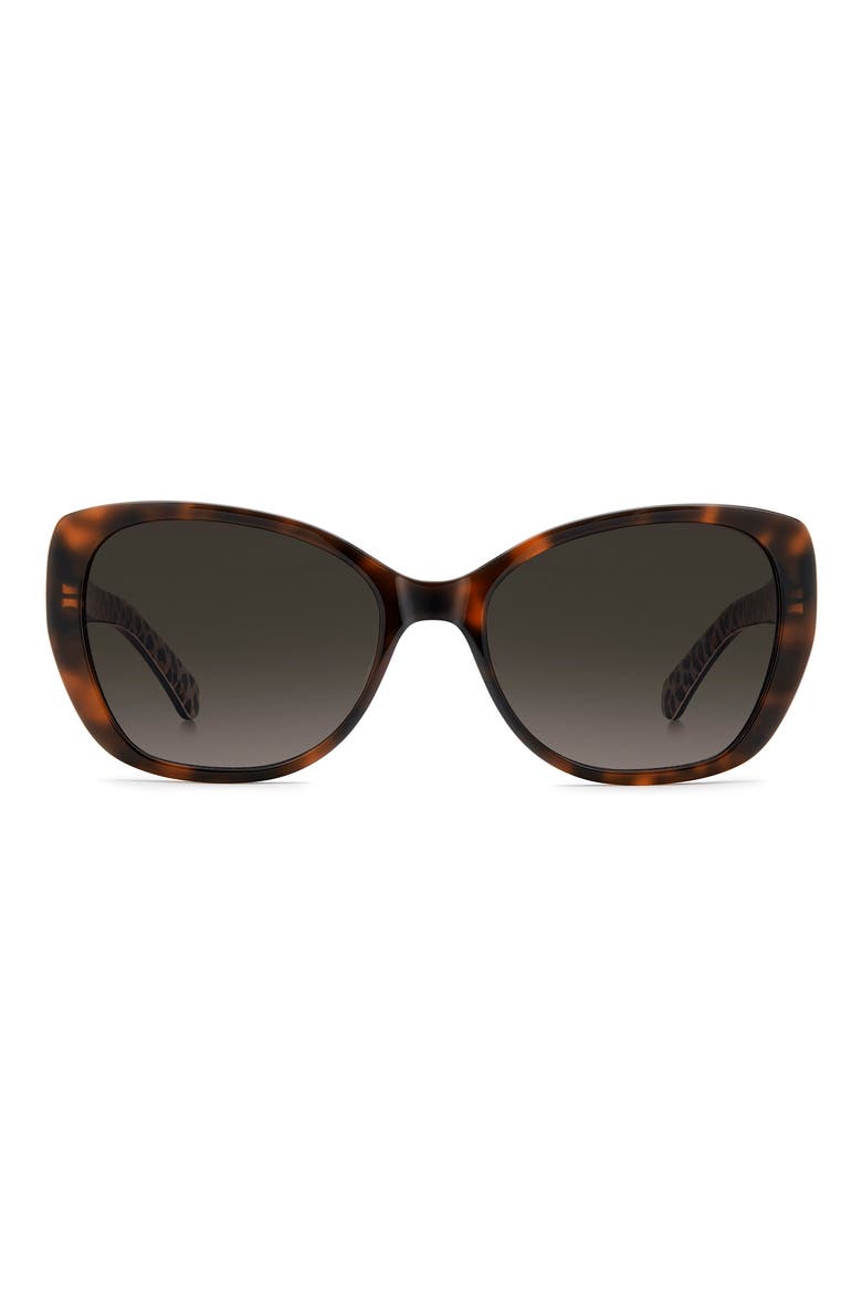 jalisa 56mm gradient butterfly sunglasses, Main, color, HAVANA/ BROWN SF