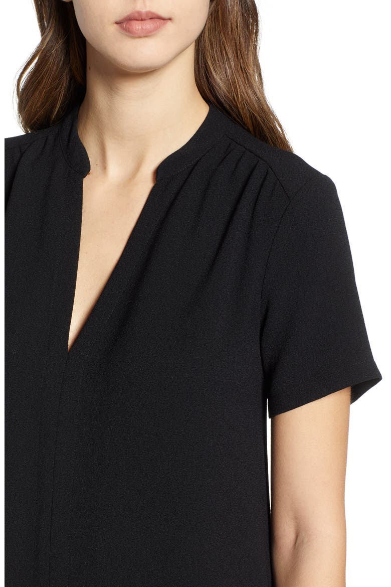 Hailey Crepe Dress, Alternate, color, NEW BLACK