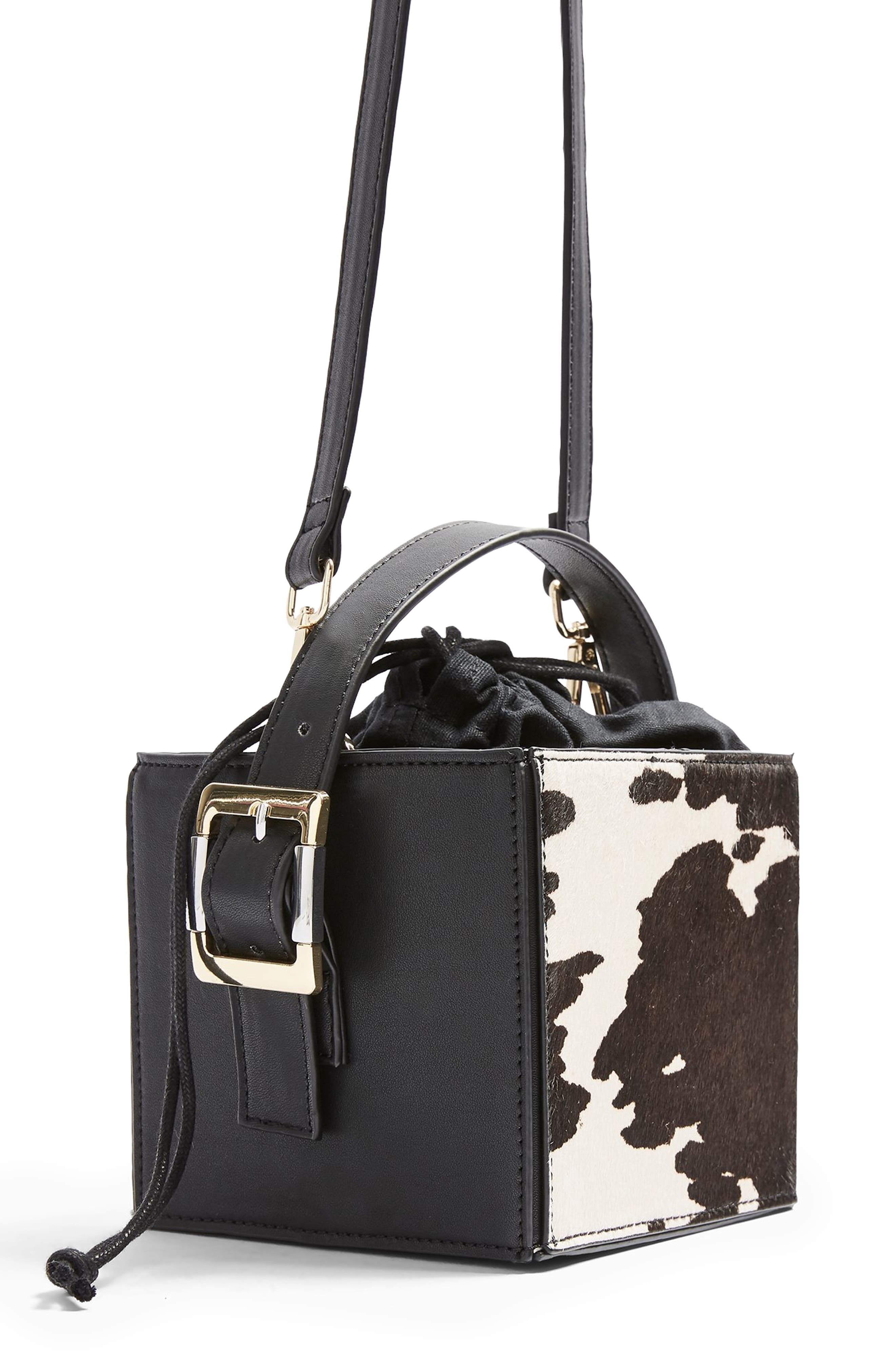 Topshop Gracie Box Shoulder Bag, Alternate, color, 