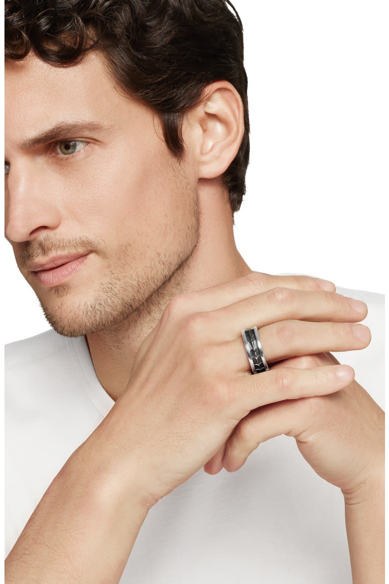 Men's Armory Band Ring, Alternate, color, SILVER