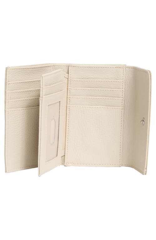 Mundi Small Leather Goods Rio Indexter Trifold Leather Wallet In Parchment